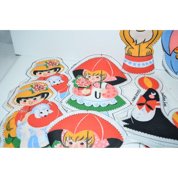 Vtg CUT & SEW Fabric Panels CUT  See Photos circus cute children etc... - Picture 4 of 9